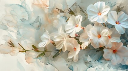delicate floral arrangement, capturing the beauty of nature with an artistic watercolor style