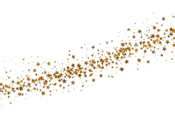 Gold star confetti in a flowing swathe