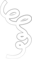 Curved dotted line playful. Element for fun