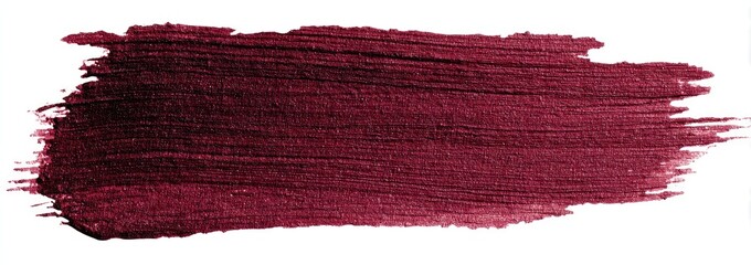 A horizontal smear of deep burgundy paint, showing brushstrokes