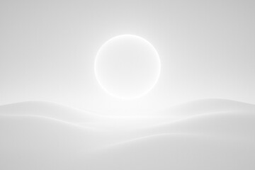 Sun and clouds gray background