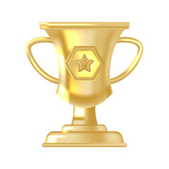 Iconic Gold Award Cup Perfect for Badges Certificates Game UI and Premium Medals