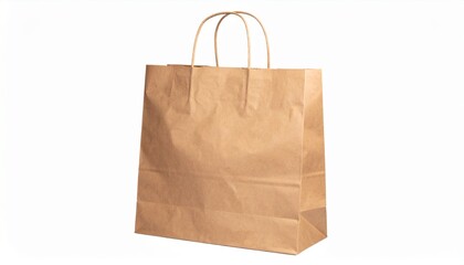 Image of a single brown paper bag stretched out over the handle