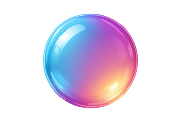 Bright colorful sphere shining with transparent background