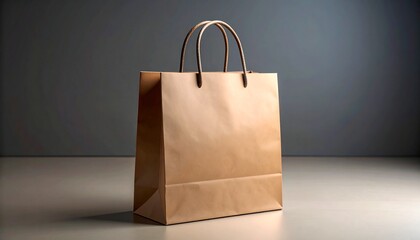 Image of a single brown paper bag stretched out over the handle