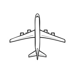 airplane on a white background