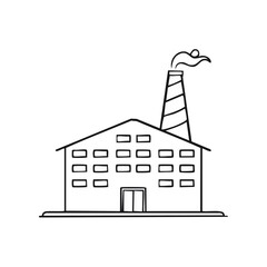 vector illustration of a factory