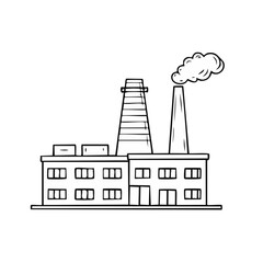 vector illustration of a factory
