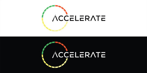 Acceleration logo design template logo graphic design vector illustration. Symbol, icon, creative.