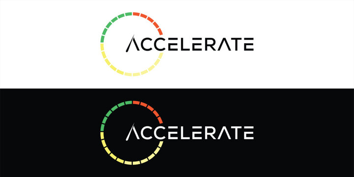 Acceleration logo design template logo graphic design vector illustration. Symbol, icon, creative.