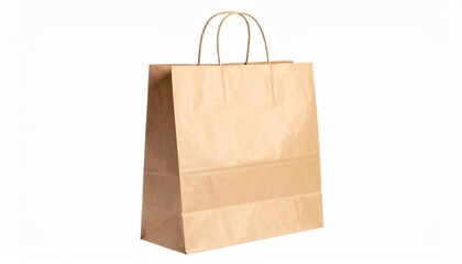 Image of a single brown paper bag stretched out over the handle