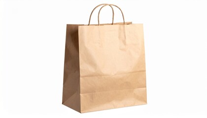 Image of a single brown paper bag stretched out over the handle