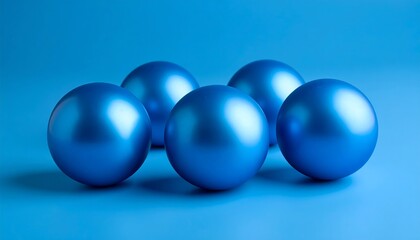 Blue Christmas Balls with Festive Decor.