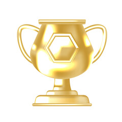 Premium Gold Award Cup Perfect for Victory Rewards Medals and Celebration Graphics