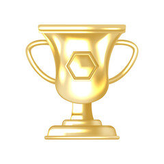 Glossy Gold Winner Cup Best for Success Badges Competitions and Professional UI Design