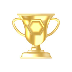 Golden Trophy Prize Icon Ideal for Apps Games Leaderboards and Achievement Badges