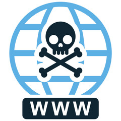 Dark web icon vector for hidden networks, illegal activity, and online anonymity. Ideal for illustrating cybercrime, security threats, and unauthorized data access.