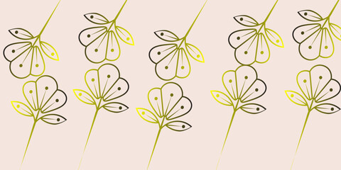 Luxury floral golden line art wallpaper. Elegant gradient gold magnolia flowers pattern background. Design illustration for decorative, card, home decor, invitation, packaging, print, cover, banner.