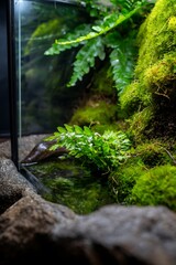 Fototapeta premium Dreamy green plant fish aquarium