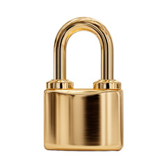 Padlock isolated on transparent background