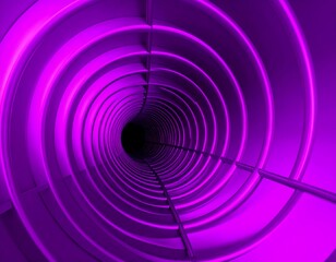 Purple Spiral Tunnel Abstract.