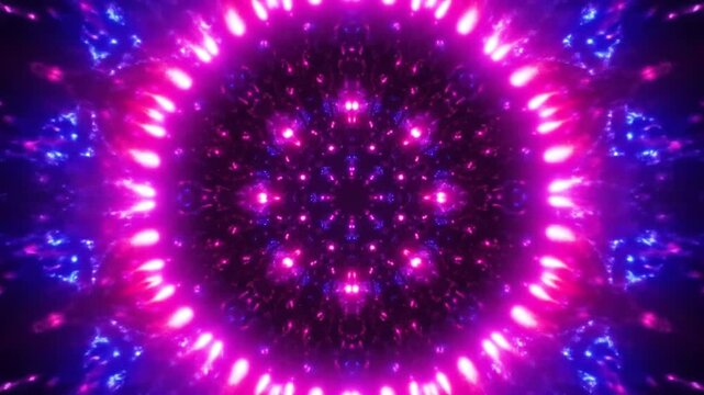 Immerse yourself in the mesmerizing motion of vibrant light and color, a captivating visual
