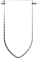 Tags and ribbon with dotted line, sale, promotion, discount