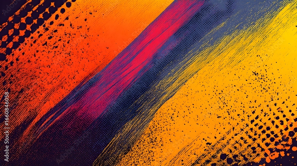 Aufkleber a captivating abstract composition featuring a dynamic interplay of vibrant colors bold brushstrokes