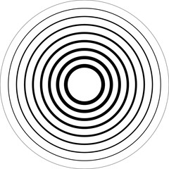 Circle with halftone line elements, sound wave