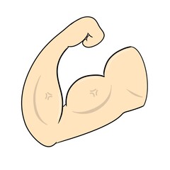 Modern Flat Style Icon arm muscle