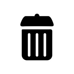 vector trash can icon illustration