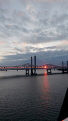 bridge at sunset in louisville