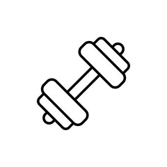 Dumbbell icon. Simple outline style. Weight, gym, strength, exercise, fitness, dumbbell, barbell, power, athletic, weights concept. Thin line symbol. Vector isolated design