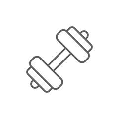 Dumbbell icon. Simple outline style. Weight, gym, strength, exercise, fitness, dumbbell, barbell, power, athletic, weights concept. Thin line symbol. Vector isolated design editable stroke