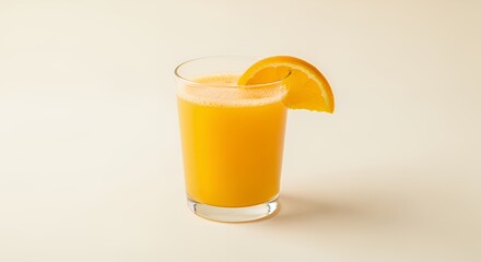 Refreshing Glass of Orange Juice