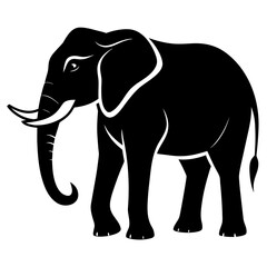 Majestic Elephant Silhouette Vector