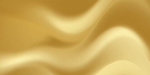 Fototapeta premium Close-up texture of natural gold silk. Light Golden fabric smooth texture surface background. Smooth elegant gold silk in Sepia toned. Texture, background, pattern, template. 3D vector illustration.