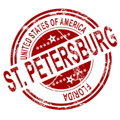 St. Petersburg stamp with white background