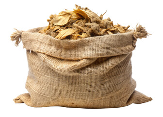 Jute made Demolition waste sack isolated on white background