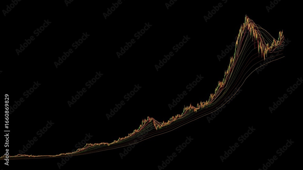 Poster a comprehensive graph displaying a line graph of consistency in data as part of the fibonacci price 