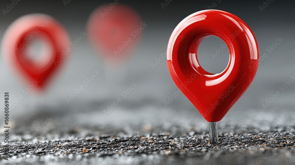 Poster a bright red pin positioned on a smooth black surface highlighting an area in the fibonacci price ma