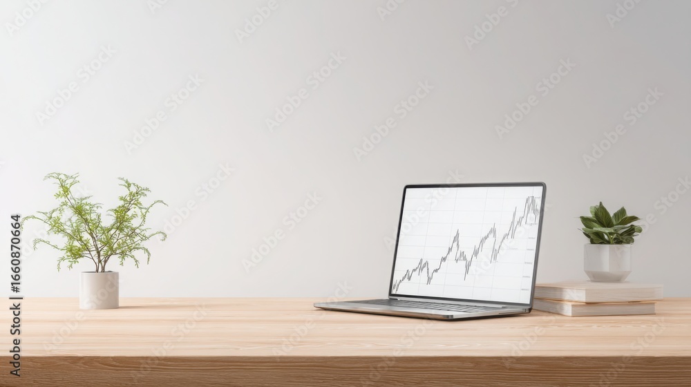 Aufkleber a laptop displaying the fibonacci trade setup builder icon concept with a detailed walkthrough examp