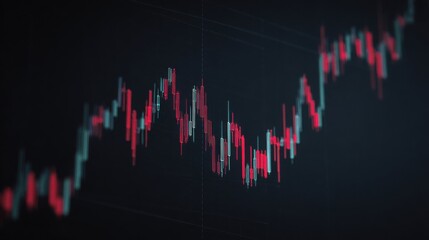 Red and white chart depicting economic data and trends in a fibonacci zone clarity grading scale concept