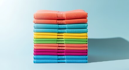 Stack of Colorful Towels