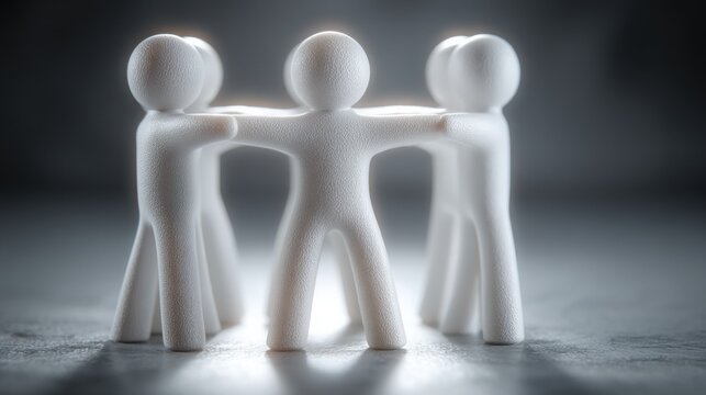 Diverse group of people standing together in unity representing a trade association icon concept and collaboration