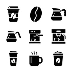trash bin icon set
