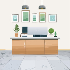 Wooden reception
2