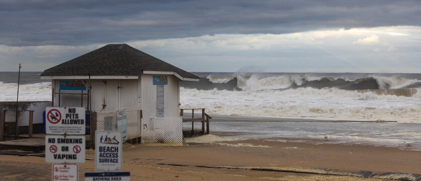 Atlantic Ocean in New Jersey during Hurricane Erin, August 2025