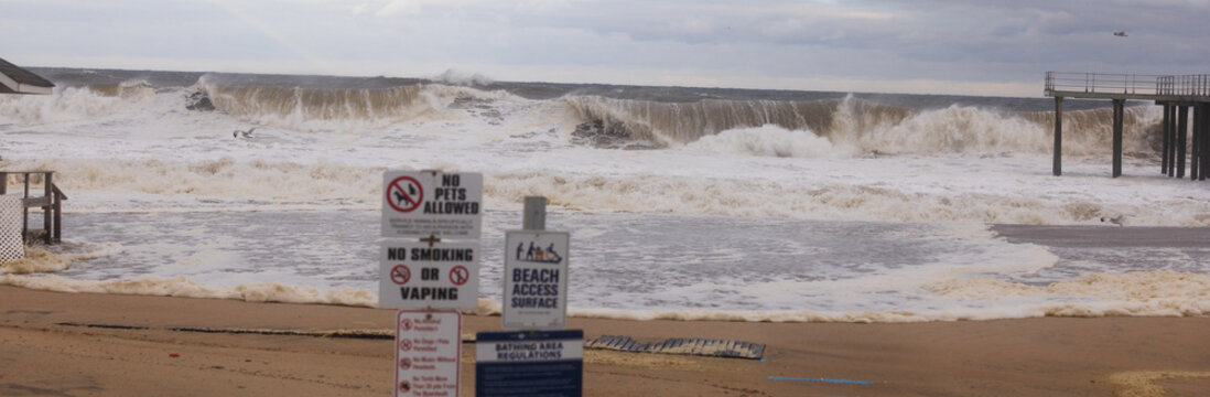 Atlantic Ocean in New Jersey during Hurricane Erin, August 2025