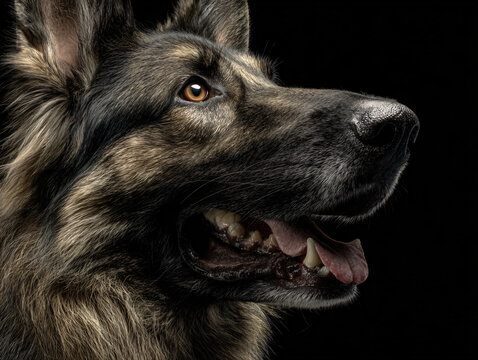 dog portrait canine animal profile fur texture eyes face mouth lips hair ears nose snout breath tongue breed watchful alert silent friendly pets mammal wildlife 